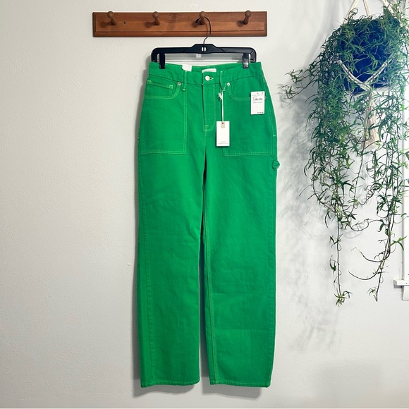 NWT Good American Good 90s Green Jeans Size 6 Size 28 - Picture 2 of 7